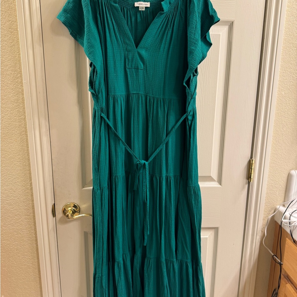 Calvin Klein Deep Teal Maxi Dress